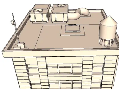 Residential Building - Detailled  Low-poly 3D model