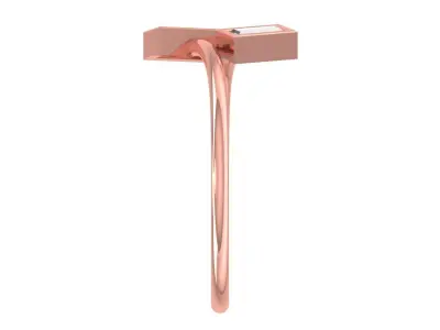 Women Light Weight Band Ring 3D print model 2
