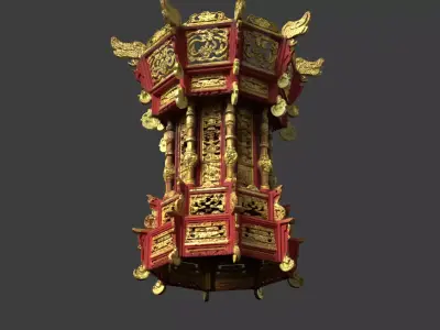Chinese Palace Lantern  3D model 8