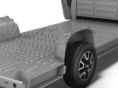 Fiat Ducato 3540 L4 PlatformCab HQInterior 2023 3D model