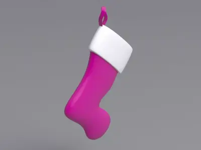 Christmas Stockings pink 3D model