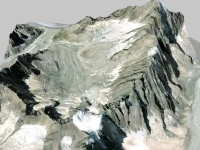 Mountain landscape Glaiser de Talefre 3D model