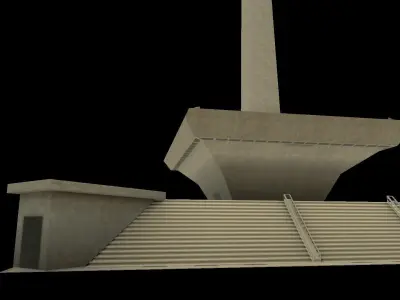 Monas National Monument Indonesian country Low-poly 3D model
