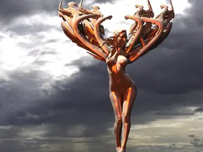 Dantes Lust Statue 4  3D model