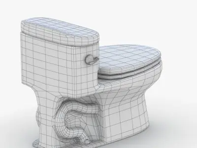 1535 - Toilet Low-poly 3D model