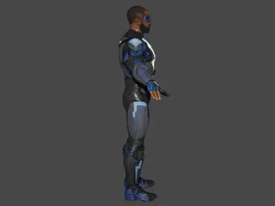Black Lightning Low-poly 3D model