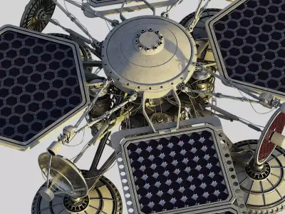 scifi satelite 3D model