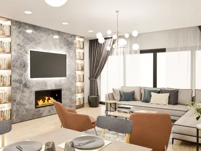 Living Room Realistic 3D model
