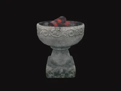 Medieval Torch V25 Low-poly 3D model