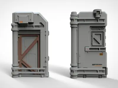 sci-fi Architecture kitbash 18 3D model