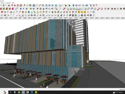 CITYSCAPE WITH BUILDINGS 3D MODEL 3D model
