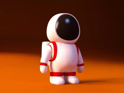 Cartoon Astronaut 3D model