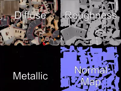 Enchanting Medieval Castle model pack Low-poly 3D model