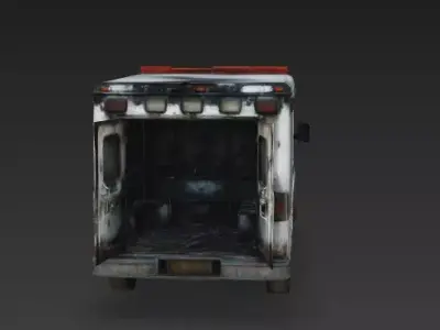 Final Dispatch Ruined Ambulance 3D Model Low-poly 3D model