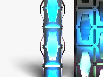 Stage Decor 32 Modular Wall Column 3D model