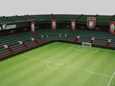Rubin Kazan Football Stadium Low-poly 3D model