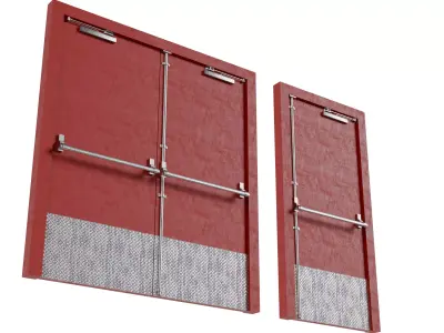 Fire Exit Door Low-poly 3D model