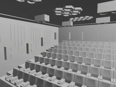 Theater cinema room 3D model