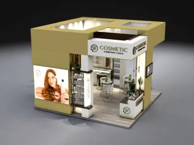 cosmetic trade exhibition stand 3D model