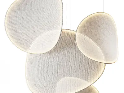 IIII 09 LED fabric pendant lamp 3D model