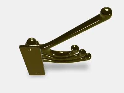 KAMPIG 3armed swivel hook Low-poly 3D model