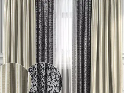 Curtain Set 178 3D model
