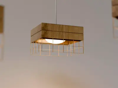 Ceiling lamp Low-poly 3D model 5
