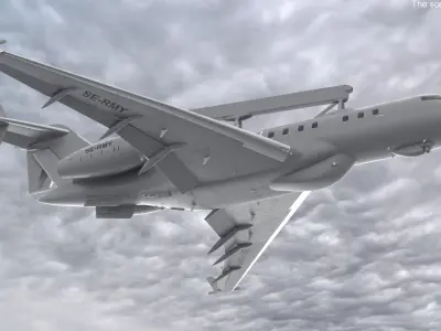  Airborne Early Warning and Control SE-RMY Rigged for Cinema 4D 