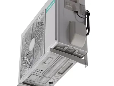 Hisense air conditioner outdoor unit Low-poly 3D model