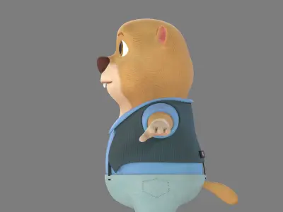 cartoon marmot 3D model