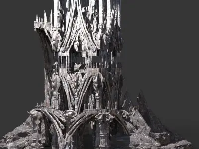 Fantasy Crypt tower  3D model