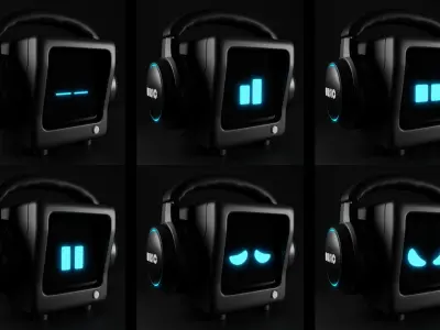 Cute Robot N1 3D model