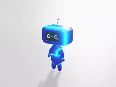 Cuty Bot Low-poly 3D model