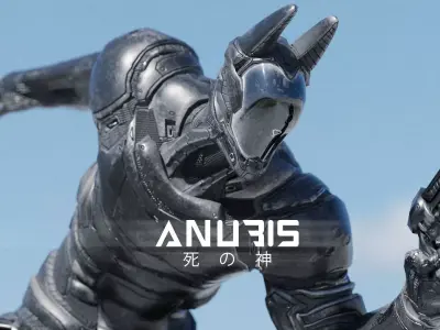 LOW POLY ROBOT -  ANUBIS  Low-poly 3D model