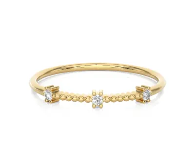 Light Minimalist Diamond Ring 3D print model