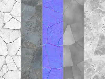 Mrf Pavement Set16 Low-poly 3D model