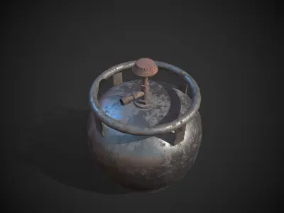 Gas Cylinder Low-poly 3D model