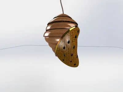 Butterfly pendant lamp 3D model