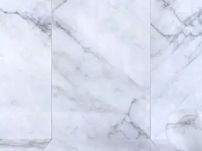 Wall Tiles Museum Crystal White 2 160x320 Set 2 Texture