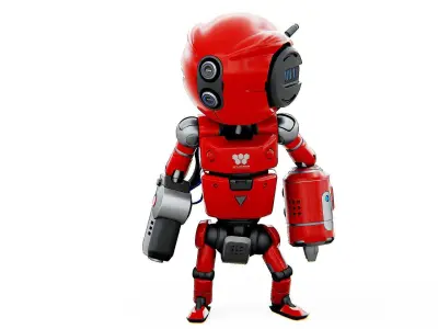 INDUSTRIAL BOT V-2  Rigged for Unreal Engine - Unity - MIXAMO  3D model