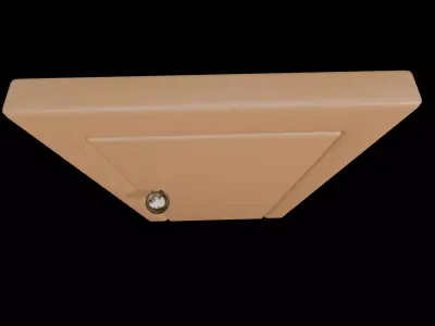 Low Poly Wooden Door with Frame Openable 3D Model Low-poly 3D model