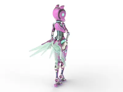 Dragonfly Robot Low-poly 3D model