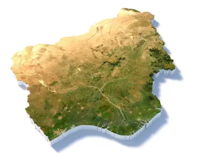 Nigeria Terrain Country 3D model