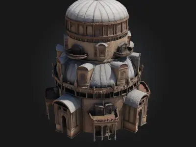 Stone Dome Palace 3D model