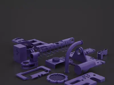 Kitbash vol 1 Scifi part technical 3D model