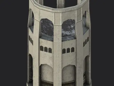Coit Tower Low-poly 3D model