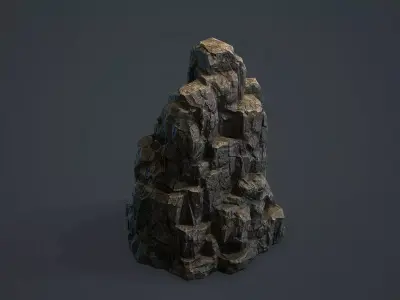 Rock Boulder 6 Low-poly 3D model