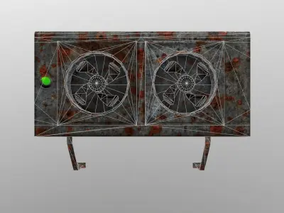 Game ready Air conditioner 3D model Low-Poly Low-poly 3D model