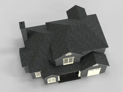 British House Design 13T1 Low-poly 3D model