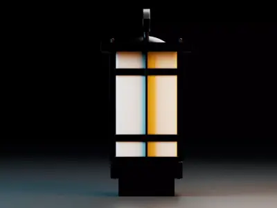 Modern Wall Mounted Lantern Light Free low-poly 3D model